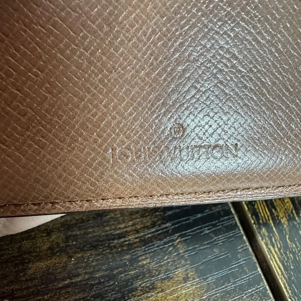 Louis Vuitton Vintage Wallet Mens One Size Brown Monogram Canvas Bifold France
